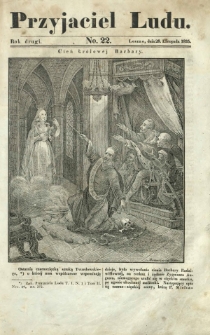Przyjaciel Ludu : czyli tygodnik potrzebnych i pożytecznych wiadomości. R. 2, No 22 (28 listopada 1835)