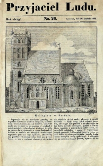 Przyjaciel Ludu : czyli tygodnik potrzebnych i pożytecznych wiadomości. R. 2, No 26 (26 grudnia 1835)
