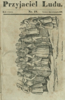 Przyjaciel Ludu : czyli tygodnik potrzebnych i pożytecznych wiadomości. R. 3, No 18 (5 listopada 1836)
