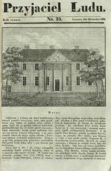 Przyjaciel Ludu : czyli tygodnik potrzebnych i pożytecznych wiadomości. R. 3, No 25 (24 grudnia 1836)