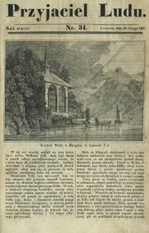 Przyjaciel Ludu : czyli tygodnik potrzebnych i pożytecznych wiadomości. R. 3, No 34 (25 lutego 1837)