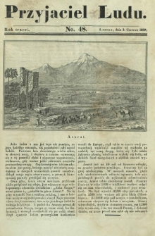 Przyjaciel Ludu : czyli tygodnik potrzebnych i pożytecznych wiadomości. R. 3, No 48 (3 czerwca 1837)