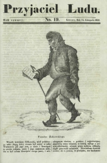 Przyjaciel Ludu : czyli tygodnik potrzebnych i pożytecznych wiadomości. R. 4, No 19 (11 listopada 1837)