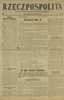Rzeczpospolita : organ Polskiego Komitetu Wyzwolenia Narodowego. R. 1, nr 13 (15 sierpnia 1944)
