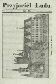 Przyjaciel Ludu : czyli tygodnik potrzebnych i pożytecznych wiadomości. R. 4, No 36 (10 marca 1838)