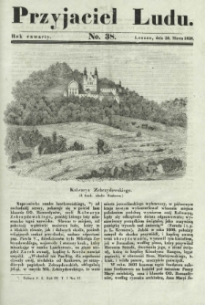 Przyjaciel Ludu : czyli tygodnik potrzebnych i pożytecznych wiadomości. R. 4, No 38 (24 marca 1838)