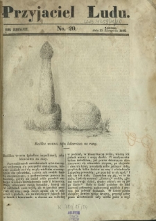 Przyjaciel Ludu : czyli tygodnik potrzebnych i pożytecznych wiadomości. R. 11, No 20 (15 listopada 1844)