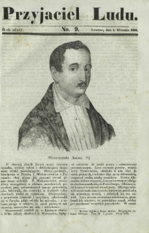 Przyjaciel Ludu : czyli tygodnik potrzebnych i pożytecznych wiadomości. R. 5, No 9 (1 września 1838)