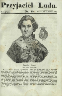 Przyjaciel Ludu : czyli tygodnik potrzebnych i pożytecznych wiadomości. R. 5, No 15 (13 października 1838)