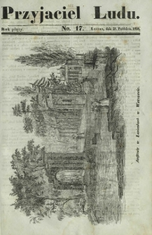 Przyjaciel Ludu : czyli tygodnik potrzebnych i pożytecznych wiadomości. R. 5, No 17 (27 października 1838)