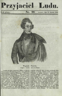 Przyjaciel Ludu : czyli tygodnik potrzebnych i pożytecznych wiadomości. R. 5, No 29 (19 stycznia 1839)