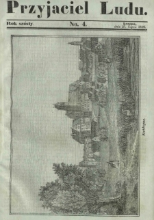 Przyjaciel Ludu : czyli tygodnik potrzebnych i pożytecznych wiadomości. R. 6, No 4 (27 lipca 1839)