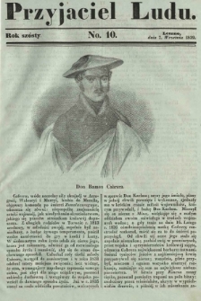 Przyjaciel Ludu : czyli tygodnik potrzebnych i pożytecznych wiadomości. R. 6, No 10 (7 września 1839)