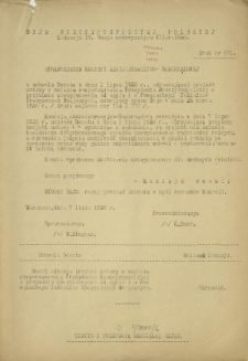 Sprawozdanie Komisji Administracyjno-Samorządowej o uchawle Senatu z dnia 1 lipca 1938 r., odrzucającej projekt ustawy o zmienie rozporządzenia Prezydenta (...). Druk nr 871 [Dodatek do] : Sprawozdanie Stenograficzne z ... Posiedzenia Sejmu Rzeczypospolitej z dnia ... (IV Kadencja 1935-1938)