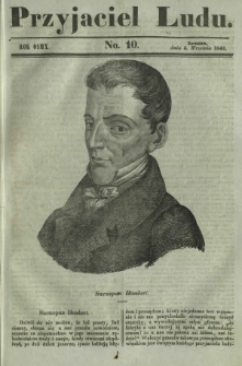 Przyjaciel Ludu : czyli tygodnik potrzebnych i pożytecznych wiadomości. R. 8, No 10 (4 września 1841)