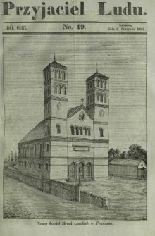 Przyjaciel Ludu : czyli tygodnik potrzebnych i pożytecznych wiadomości. R. 8, No 19 (6 listopada 1841)