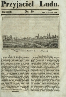 Przyjaciel Ludu : czyli tygodnik potrzebnych i pożytecznych wiadomości. R. 10, No 29 (13 stycznia 1844)