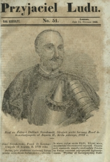 Przyjaciel Ludu : czyli tygodnik potrzebnych i pożytecznych wiadomości. R. 10, No 51 (15 czerwca 1844)