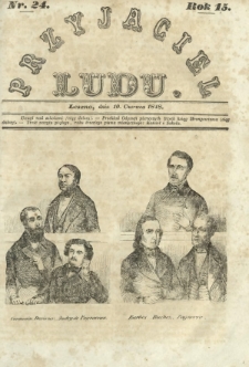 Przyjaciel Ludu : czyli tygodnik potrzebnych i pożytecznych wiadomości. R. 15, Nr 24 (10 czerwca 1848)