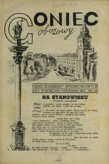 Goniec Obozowy : wiadomości dla internowanych R. 2, Nr 11 (27) 1 października 1941
