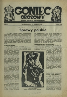 Goniec Obozowy : wiadomości dla internowanych R. 5, Nr 6 (15 marca 1944)