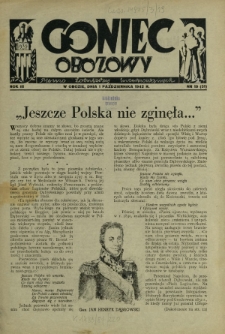 Goniec Obozowy : pismo żołnierzy internowanych R. 3, Nr 19 (1 października 1942)