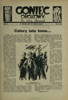 Goniec Obozowy : pismo żołnierzy internowanych R. 4, Nr 16 (15 sierpnia 1943)
