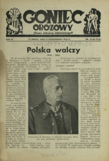 Goniec Obozowy : pismo żołnierzy internowanych R. 4, Nr 19/20 (15 października 1943)