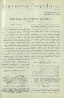 Konjunktura Gospodarcza : miesięcznik Instytutu Badania Konjunktur Gospodarczych i Cen. R. 3, z. 8 (sierpień 1930)