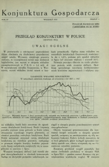 Konjunktura Gospodarcza : wydawnictwo Instytutu Badania Konjunktur Gospodarczych i Cen. R. 4, z. 7 (wrzesień 1931)