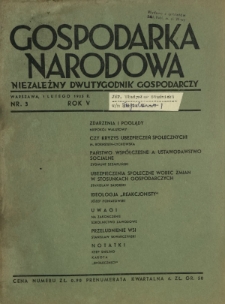 Gospodarka Narodowa : niezależny dwutygodnik gospodarczy. R. 5, nr 3 (1 lutego 1935)