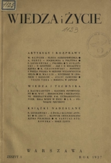 Wiedza i Życie : miesięcznik poświęcony sprawie kultury i oświaty R. 12, z. 1 (styczeń 1937)