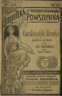 Jan Kasprowicz : szkic literacki