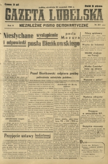 Gazeta Lubelska : niezależne pismo demokratyczne. R. 2, nr 261=570 (22 wrzesień 1946)