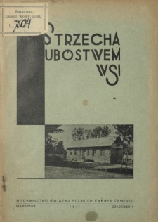 Strzecha ubóstwem wsi