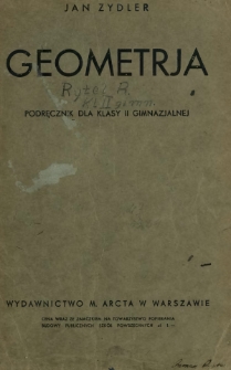 Geometrja : podręcznik na klasę II gimnazjalną
