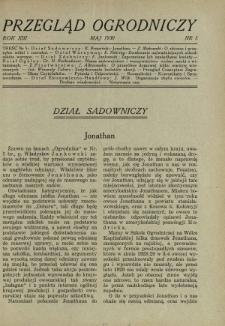 Przegląd Ogrodniczy : organ Małopolskiego Towarzystwa Rolniczego, Małopolskiego Towarzystwa Ogrodniczego oraz Koła Miłośników Ogrodnictwa i Koła Planistów przy Towarzystwie Ogrodniczem w Warszawie R. 13 (1930)