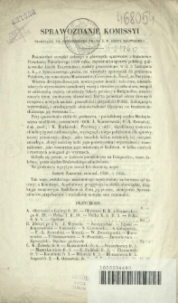 Sprawozdanie komissyi trudniącej się przeniesieniem zwłok ś. p. J&oacute;zefa Zaliwskiego