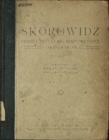 Skorowidz dekret&oacute;w, rozporządzeń i ok&oacute;lnik&oacute;w