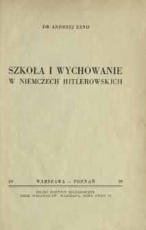 Szkoła i wychowanie w Niemczech hitlerowskich