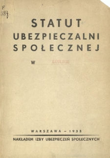Statut Ubezpieczalni Społecznej w...