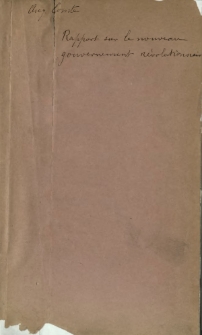 Rapport &agrave; la Soci&eacute;t&eacute; positiviste par la Commission charg&eacute;e d'examiner la nature et le plan du nouveau gouvernement r&eacute;volutionnaire de la R&eacute;publique Fran&ccedil;aise