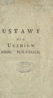 Ustawy dla uczniów szkół publicznych