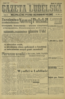Gazeta Lubelska : niezależne pismo demokratyczne. R. 2, nr 180=489 (2 lipiec 1946)