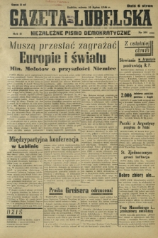 Gazeta Lubelska : niezależne pismo demokratyczne. R. 2, nr 191=500 (13 lipiec 1946)