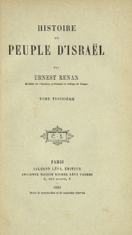 Histoire du peuple d'Israël. T. 3
