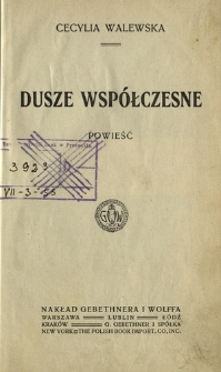 Dusze współczesne : powieść