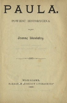 Paula : powieść historyczna