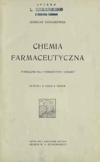 Chemia farmaceutyczna : podręcznik dla farmaceut&oacute;w i lekarzy