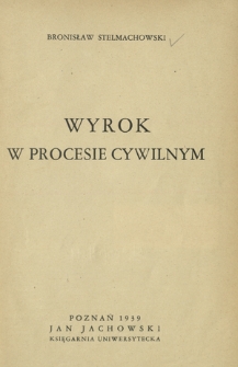 Wyrok w procesie cywilnym